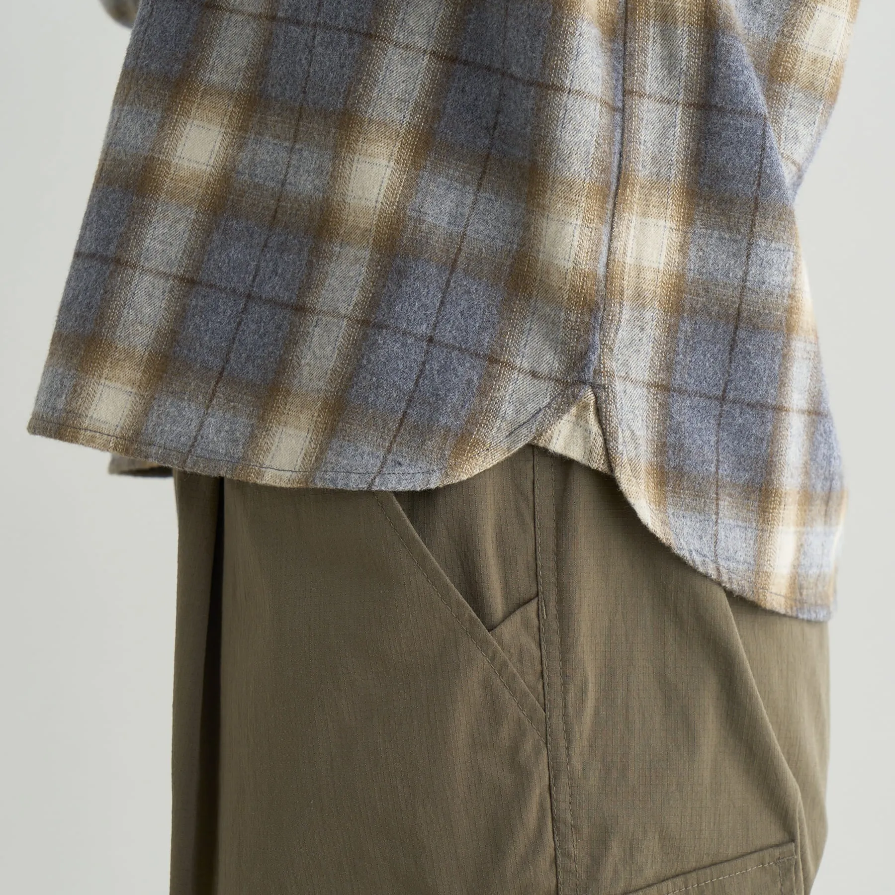 【SPECIAL PRICE】FADE PLAID CAMP SHIRT W(WOMEN)