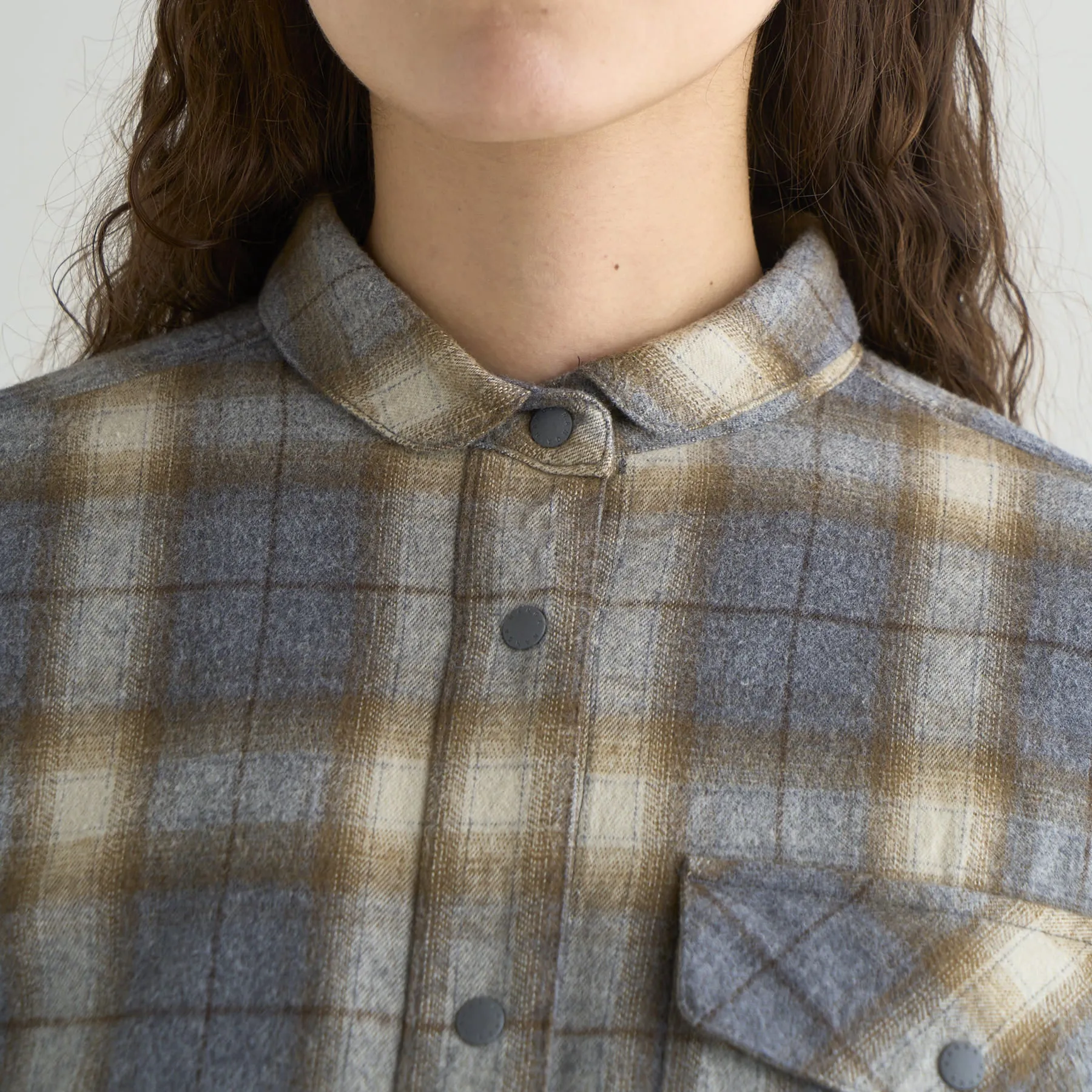 【SPECIAL PRICE】FADE PLAID CAMP SHIRT W(WOMEN)
