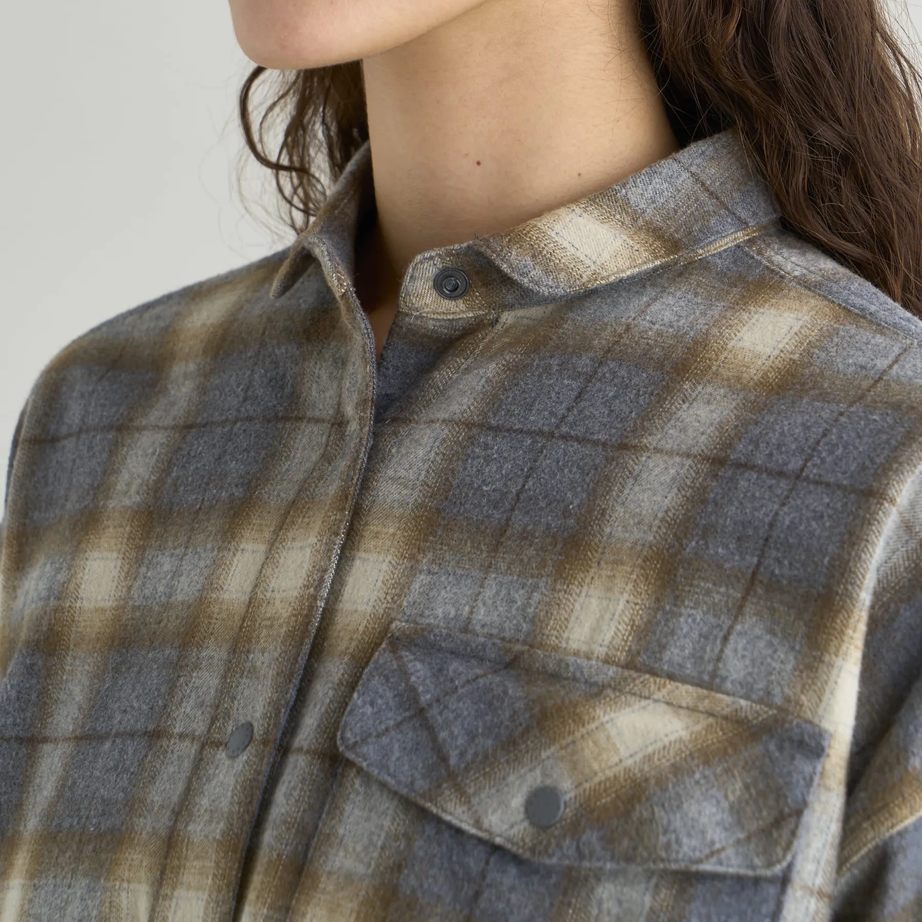 【SPECIAL PRICE】FADE PLAID CAMP SHIRT W(WOMEN)