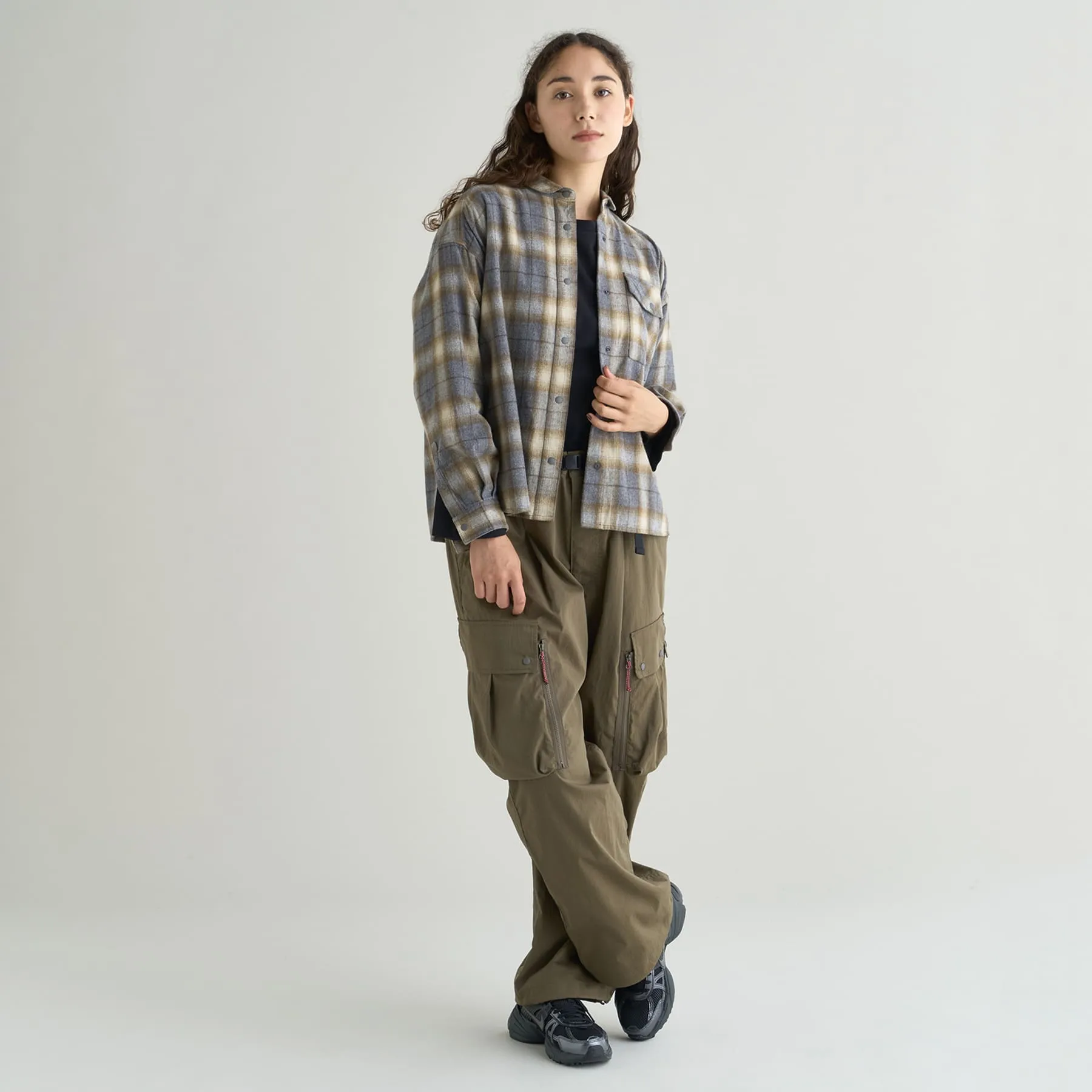 【SPECIAL PRICE】FADE PLAID CAMP SHIRT W(WOMEN)