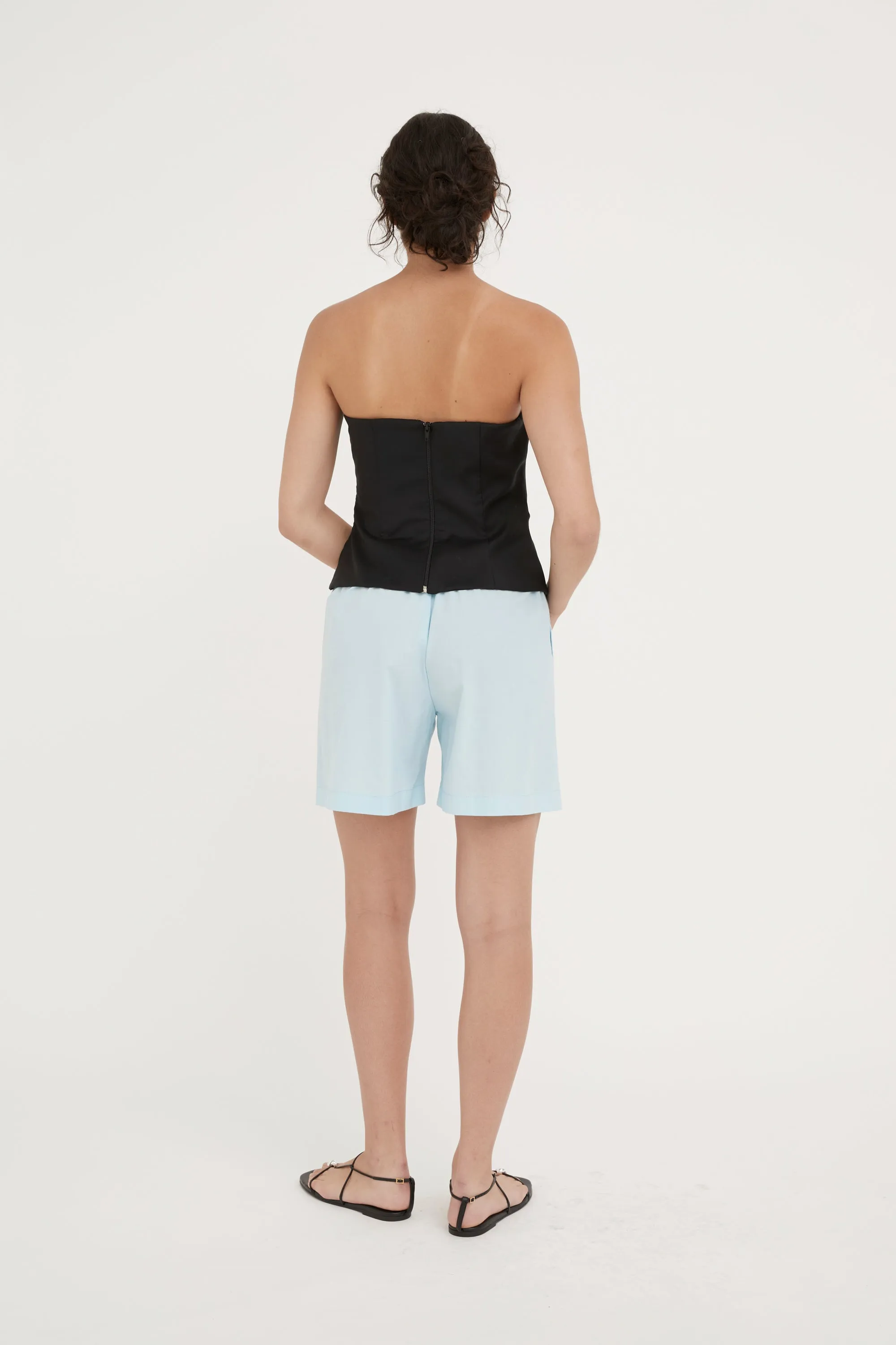 STELLA COTTON SHORTS - ICE BLUE