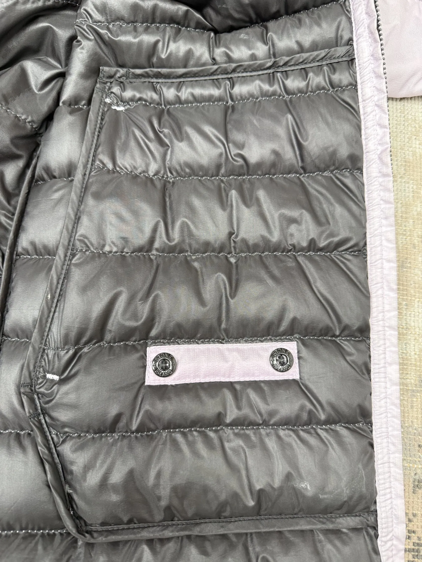 Store Island Bio-Based Ripstop Nylon Down Quilted Overshirt - Lilac