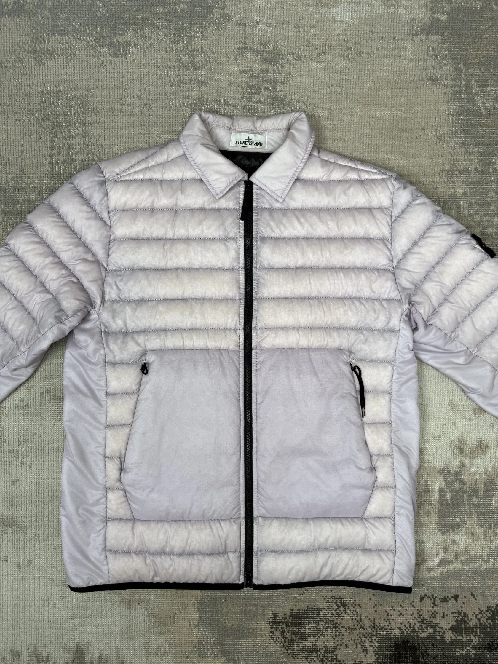 Store Island Bio-Based Ripstop Nylon Down Quilted Overshirt - Lilac