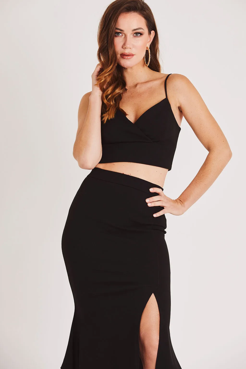 Strappy Crop Top in Black