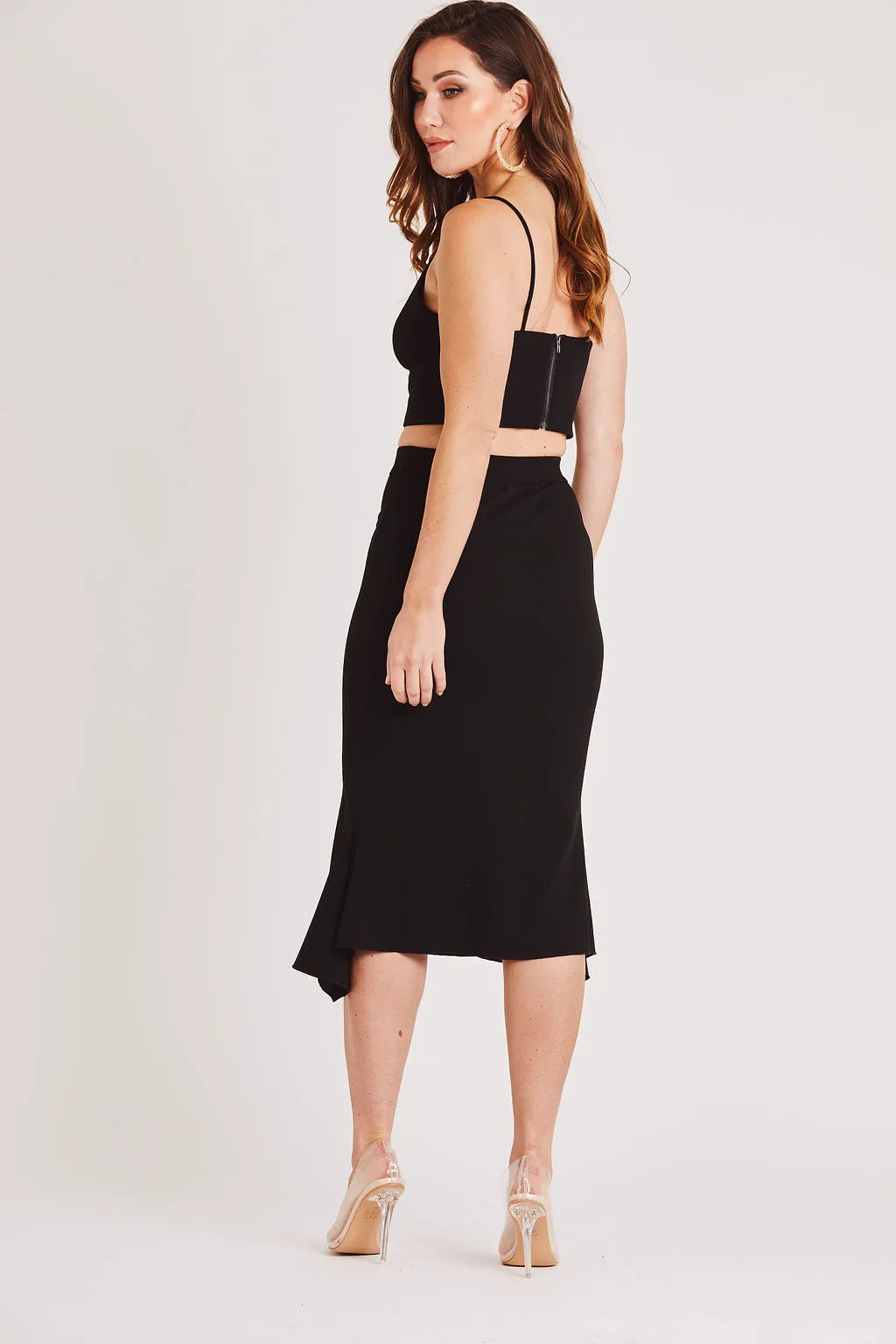 Strappy Crop Top in Black