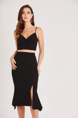Strappy Crop Top in Black