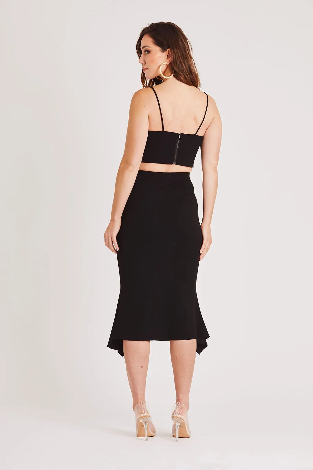 Strappy Crop Top in Black