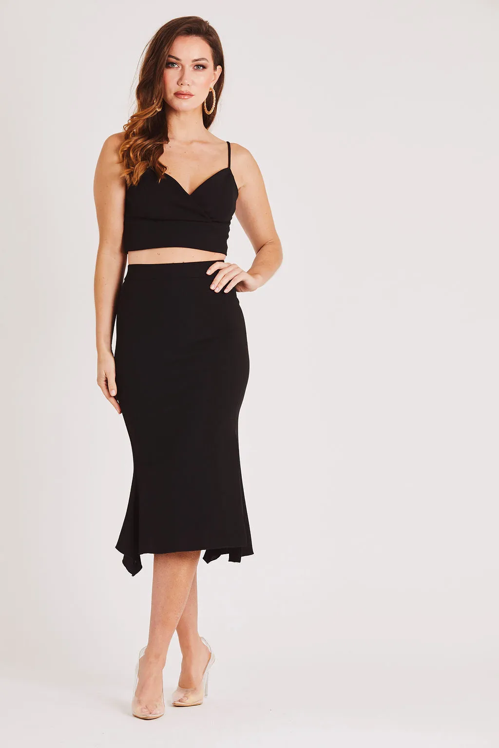 Strappy Crop Top in Black