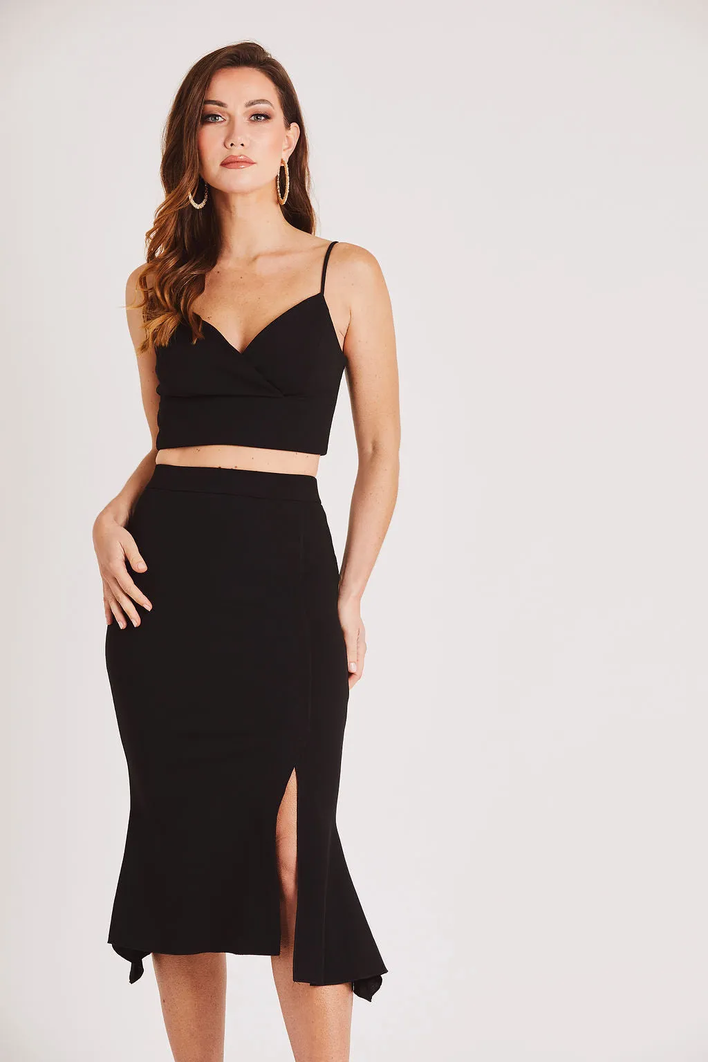 Strappy Crop Top in Black