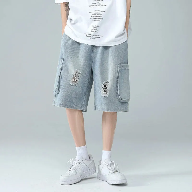 StreetWave Hip Hop Denim Shorts