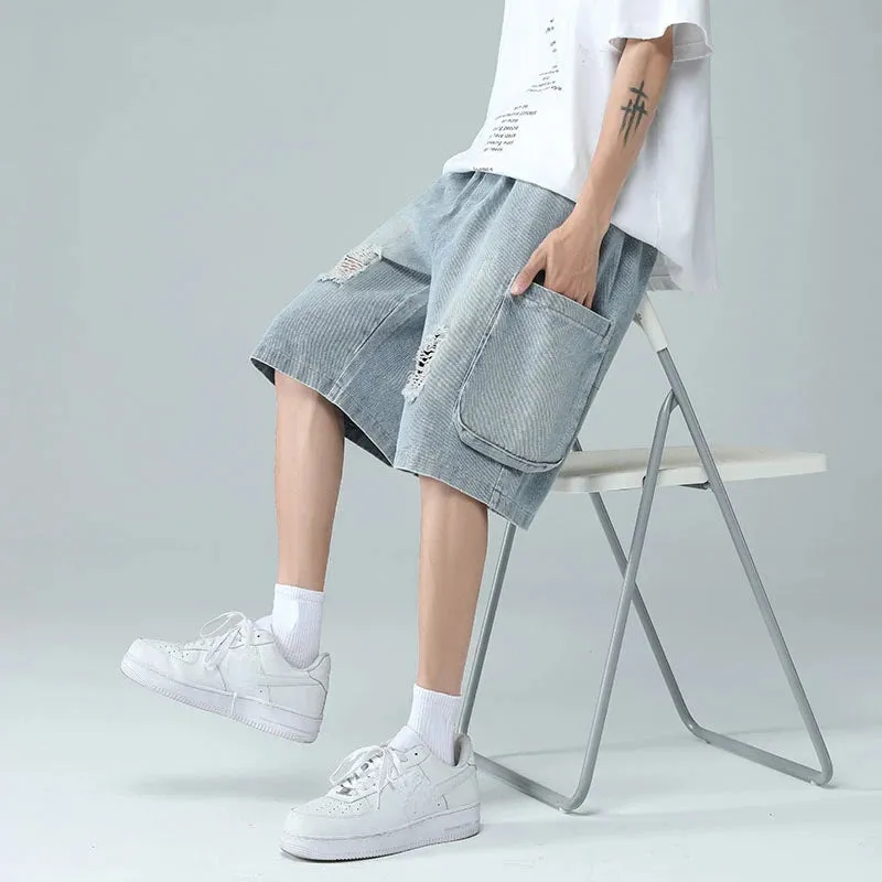 StreetWave Hip Hop Denim Shorts