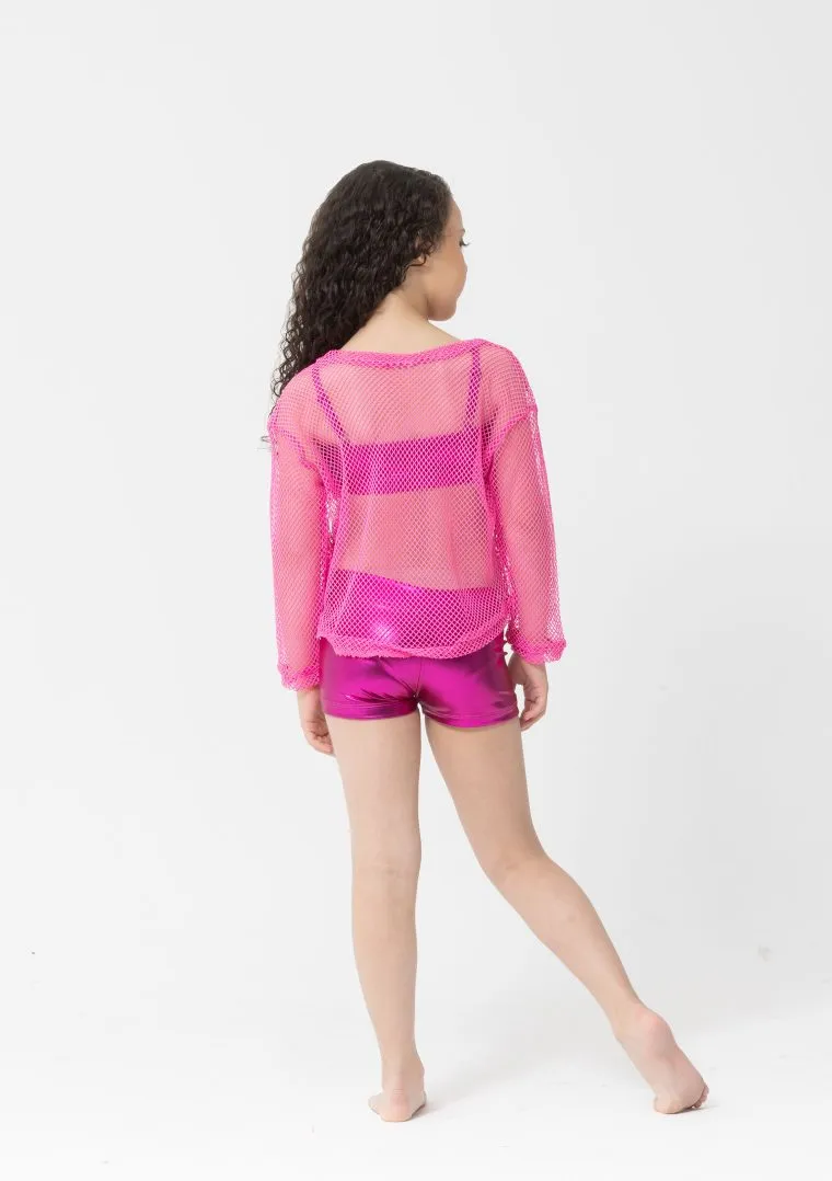 Studio 7 Long Sleeve Fishnet Crop CHCT17 / ADCT17