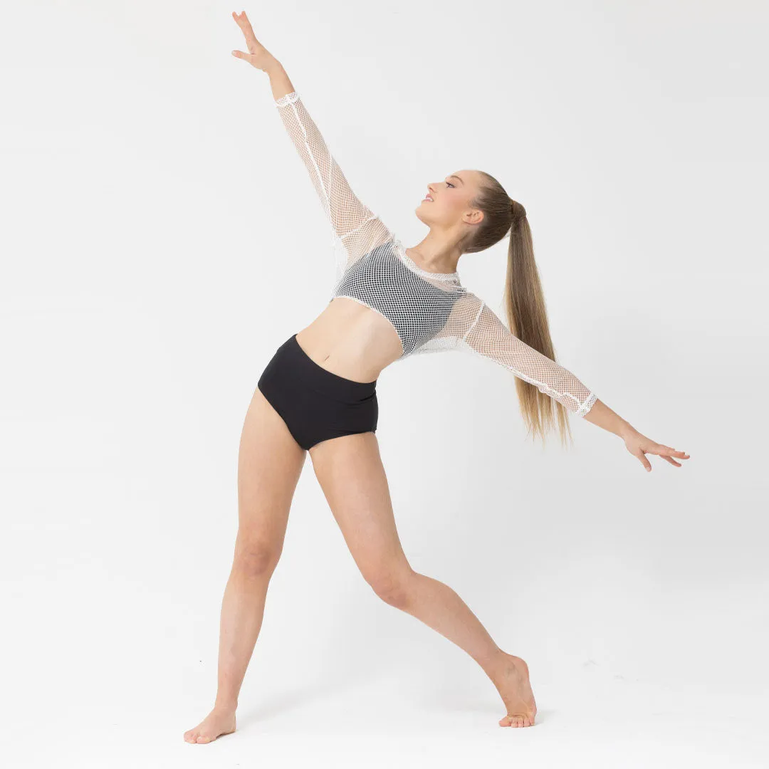 Studio 7 Long Sleeve Fishnet Crop CHCT17 / ADCT17