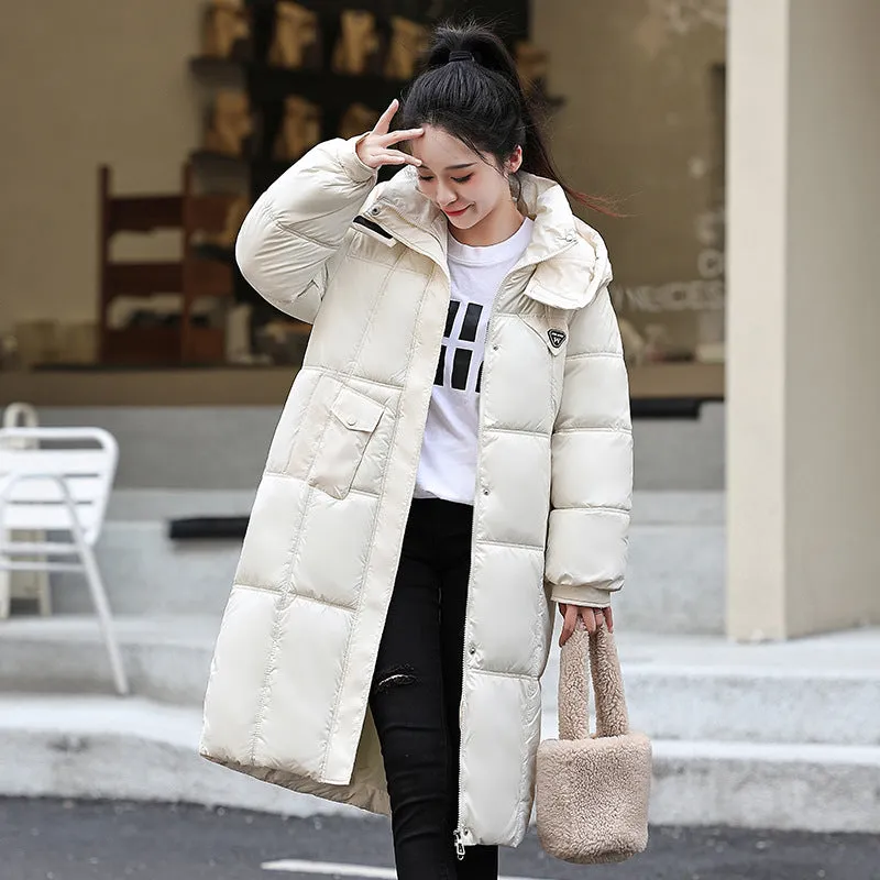 Stylish Women's Padded Quilted Puffer Jacket Featuring Label Detailing