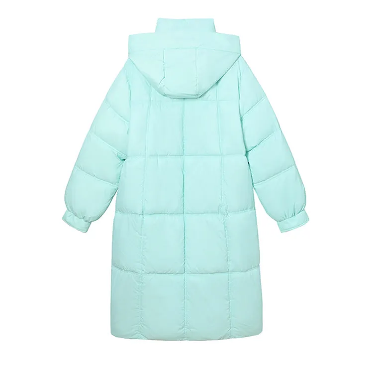 Stylish Women's Padded Quilted Puffer Jacket Featuring Label Detailing