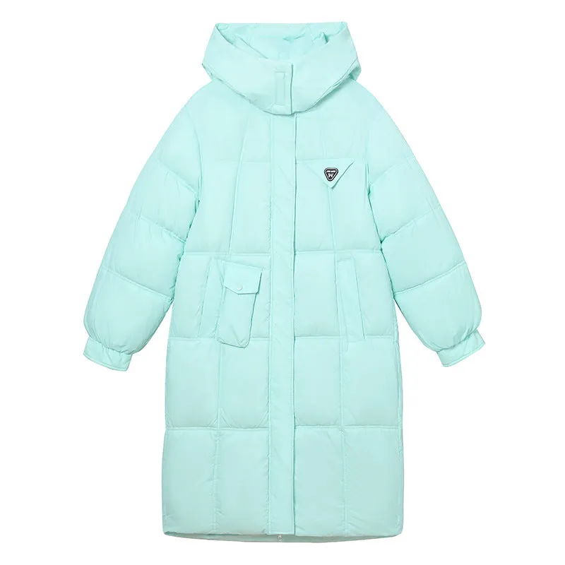 Stylish Women's Padded Quilted Puffer Jacket Featuring Label Detailing