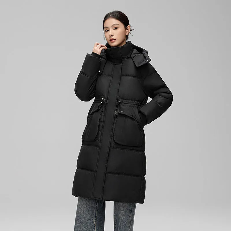 Stylish Women's Thickened Padded Puffer Coat with Elastic Band Cuff