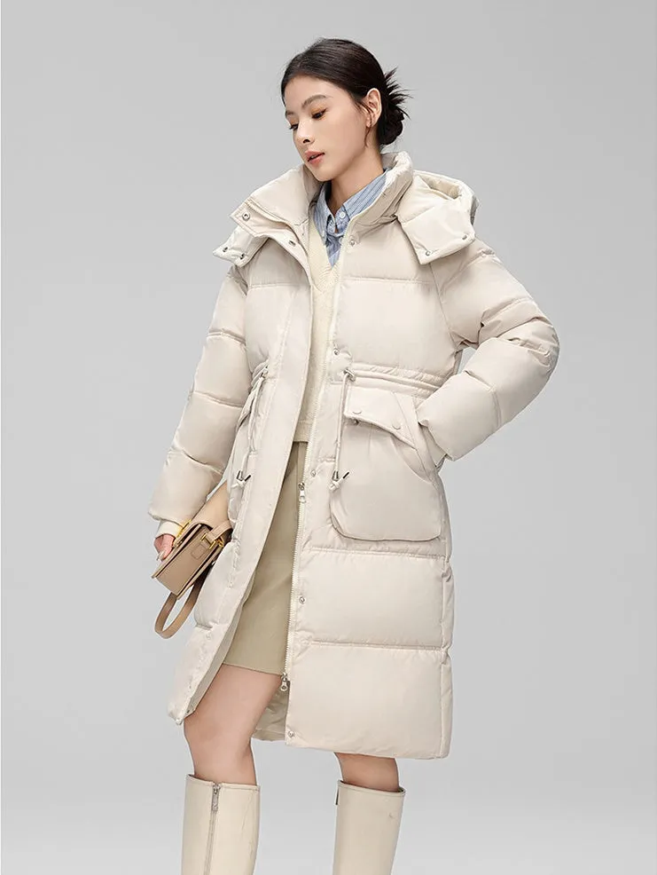 Stylish Women's Thickened Padded Puffer Coat with Elastic Band Cuff