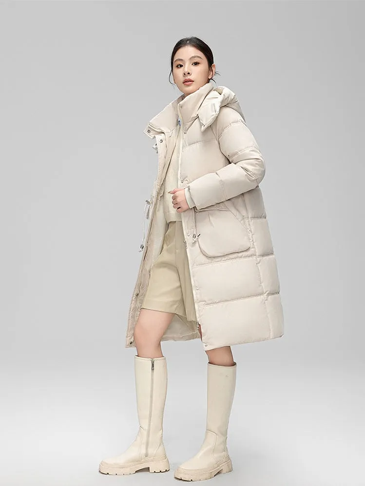 Stylish Women's Thickened Padded Puffer Coat with Elastic Band Cuff