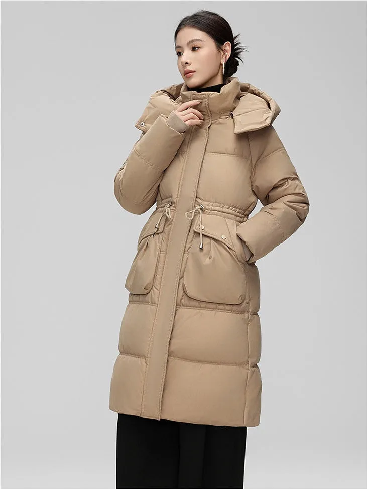 Stylish Women's Thickened Padded Puffer Coat with Elastic Band Cuff