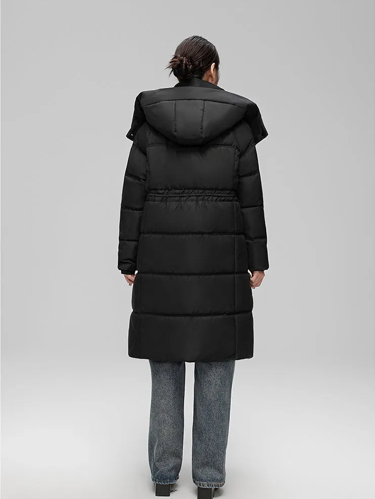 Stylish Women's Thickened Padded Puffer Coat with Elastic Band Cuff