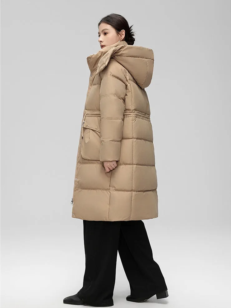 Stylish Women's Thickened Padded Puffer Coat with Elastic Band Cuff