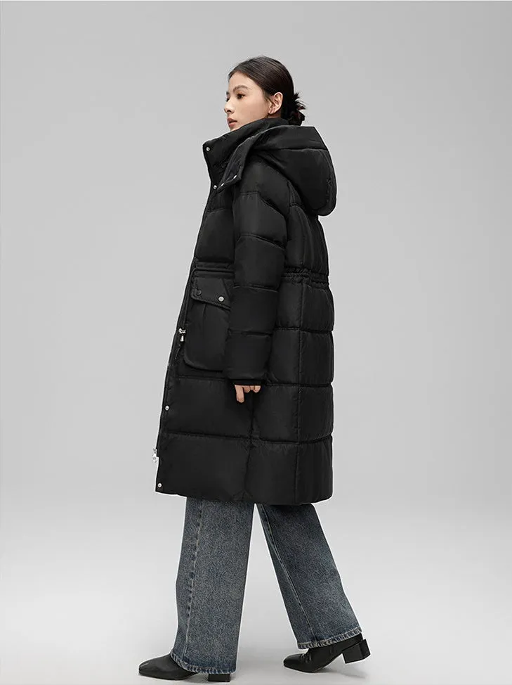 Stylish Women's Thickened Padded Puffer Coat with Elastic Band Cuff