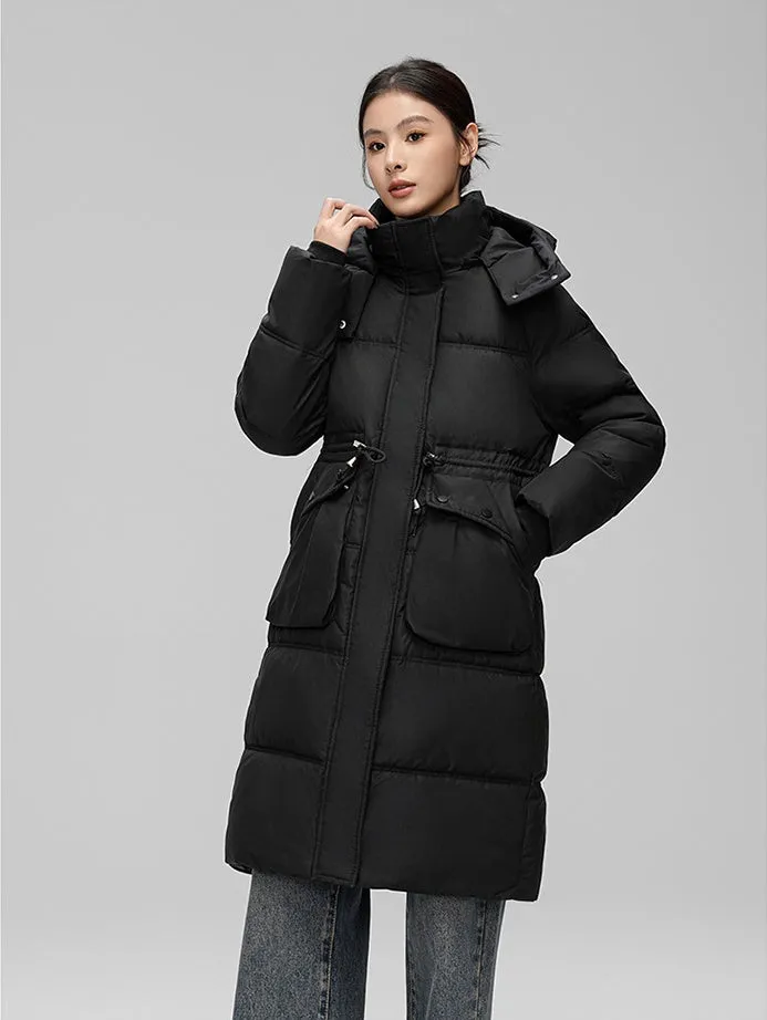Stylish Women's Thickened Padded Puffer Coat with Elastic Band Cuff