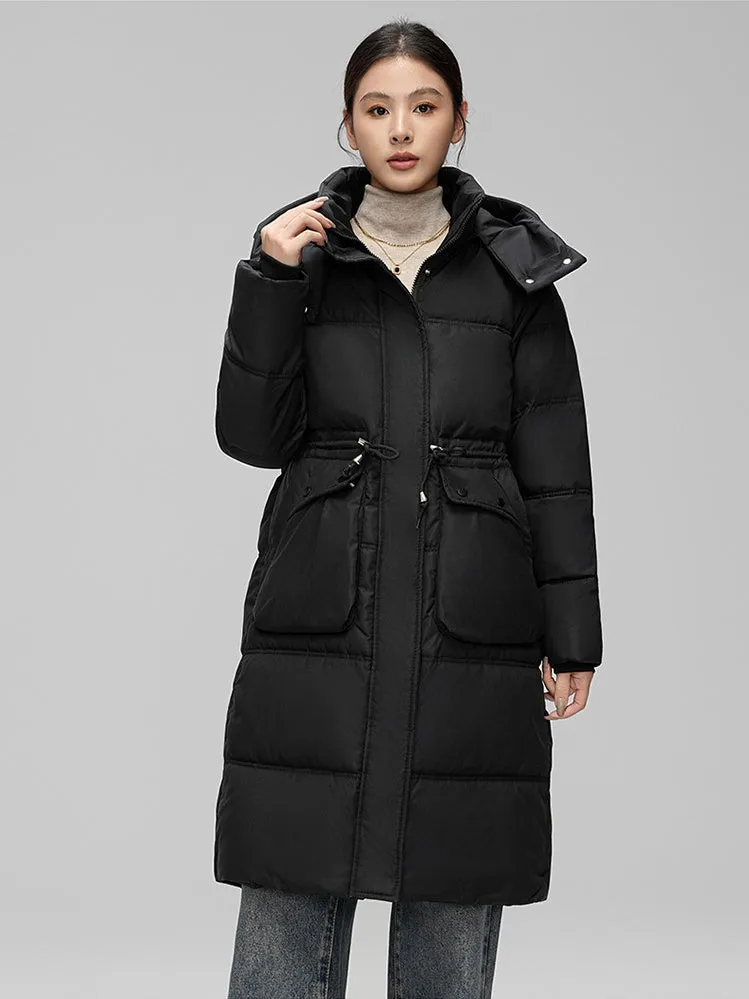 Stylish Women's Thickened Padded Puffer Coat with Elastic Band Cuff