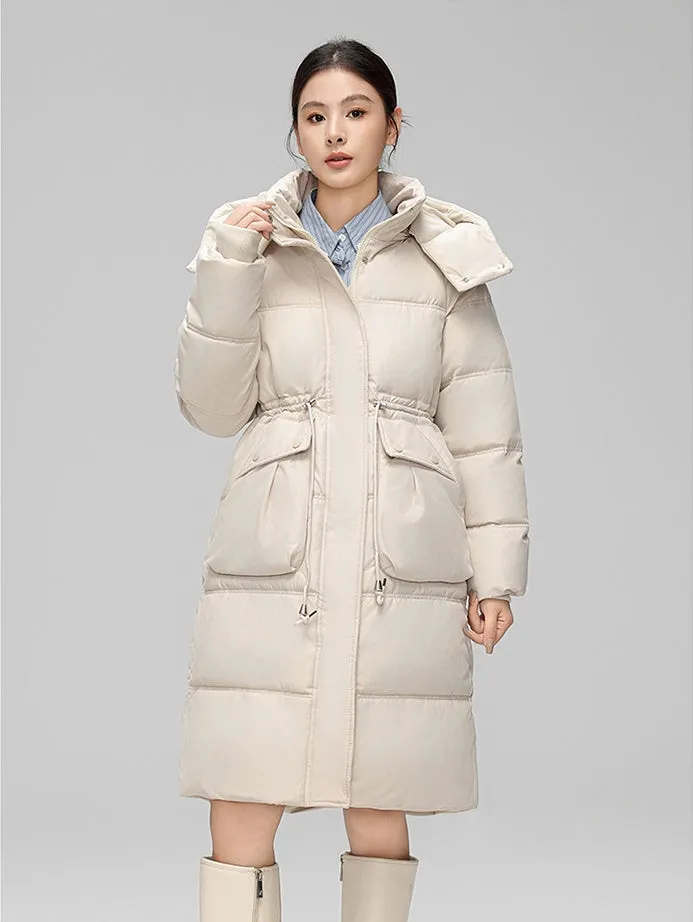 Stylish Women's Thickened Padded Puffer Coat with Elastic Band Cuff