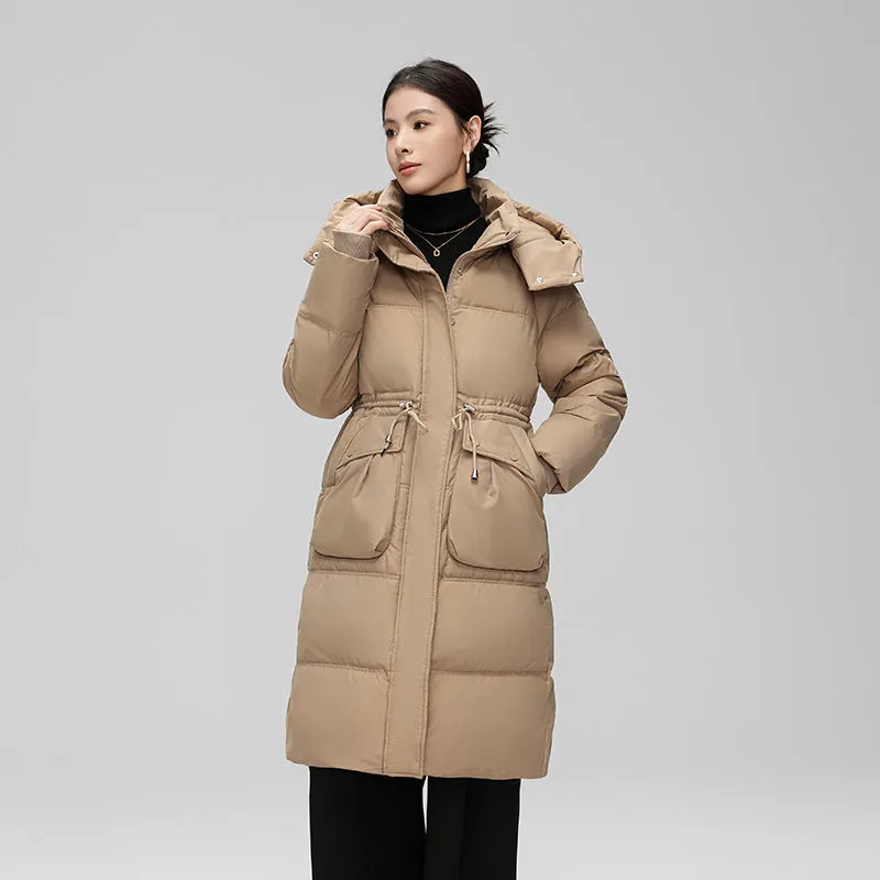 Stylish Women's Thickened Padded Puffer Coat with Elastic Band Cuff