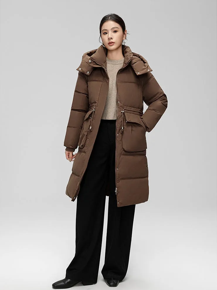 Stylish Women's Thickened Padded Puffer Coat with Elastic Band Cuff