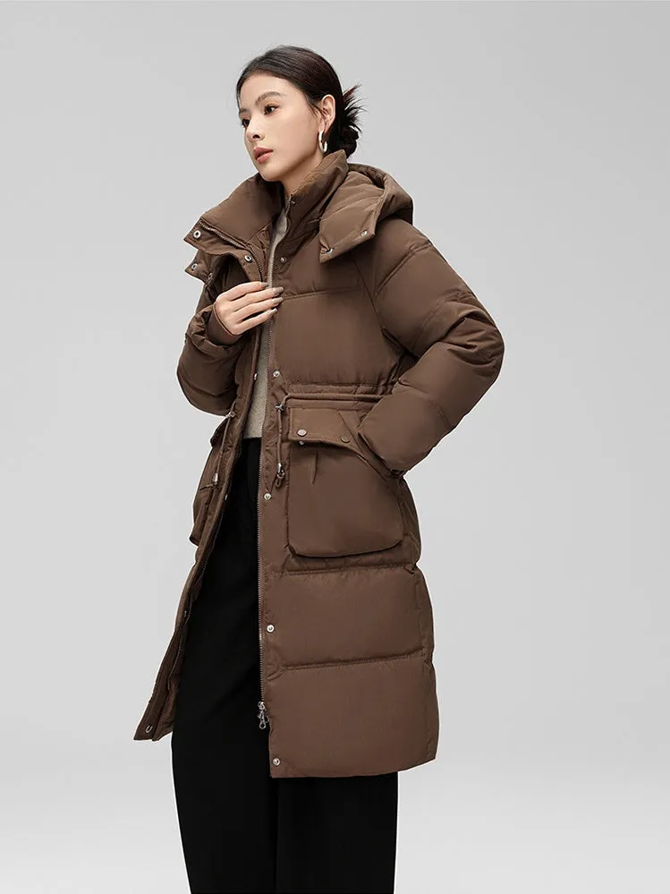 Stylish Women's Thickened Padded Puffer Coat with Elastic Band Cuff