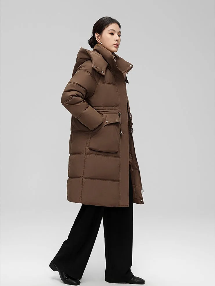 Stylish Women's Thickened Padded Puffer Coat with Elastic Band Cuff
