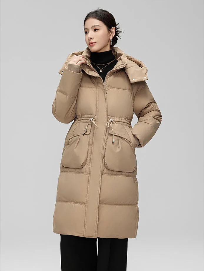 Stylish Women's Thickened Padded Puffer Coat with Elastic Band Cuff