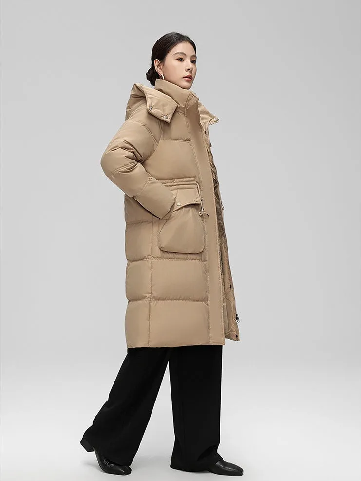 Stylish Women's Thickened Padded Puffer Coat with Elastic Band Cuff