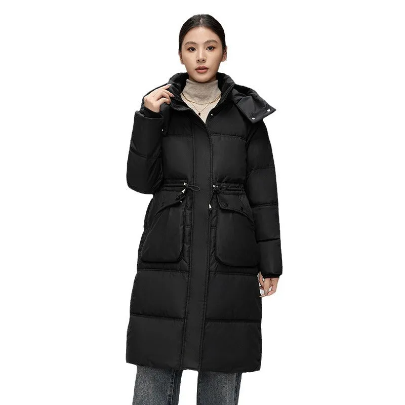 Stylish Women's Thickened Padded Puffer Coat with Elastic Band Cuff