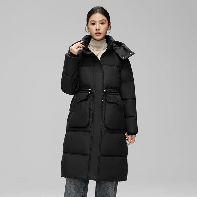 Stylish Women's Thickened Padded Puffer Coat with Elastic Band Cuff