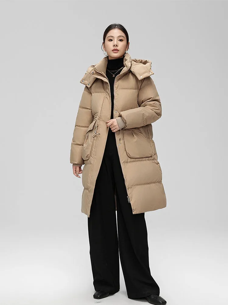 Stylish Women's Thickened Padded Puffer Coat with Elastic Band Cuff