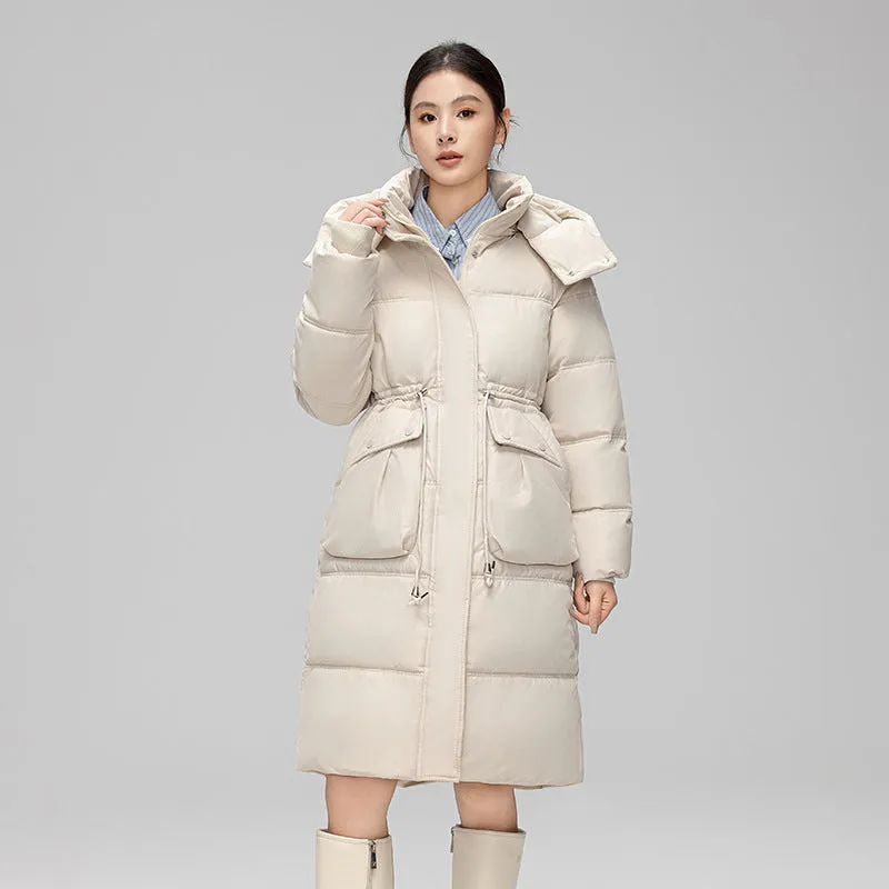 Stylish Women's Thickened Padded Puffer Coat with Elastic Band Cuff