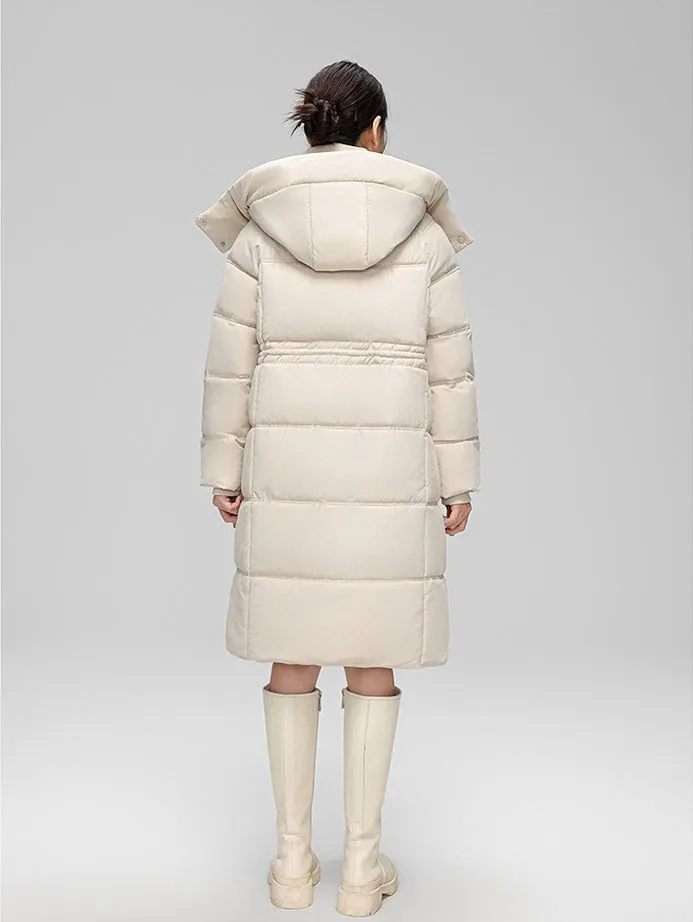 Stylish Women's Thickened Padded Puffer Coat with Elastic Band Cuff