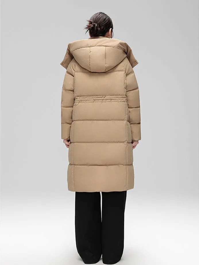 Stylish Women's Thickened Padded Puffer Coat with Elastic Band Cuff