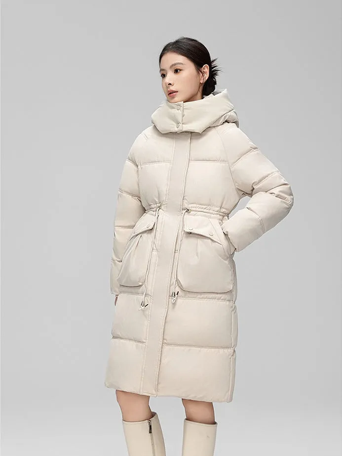 Stylish Women's Thickened Padded Puffer Coat with Elastic Band Cuff
