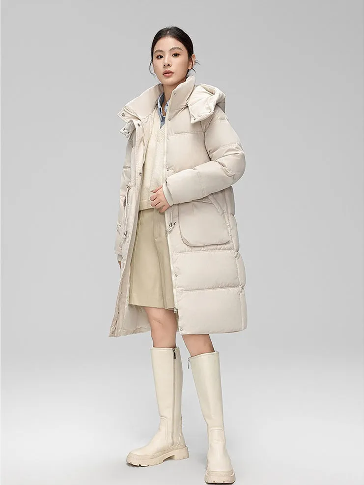 Stylish Women's Thickened Padded Puffer Coat with Elastic Band Cuff
