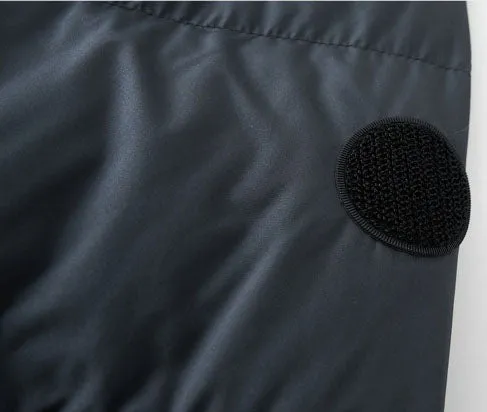 Stylish Zip-up Quilted Puffer Jacket for Men with Label Detailing