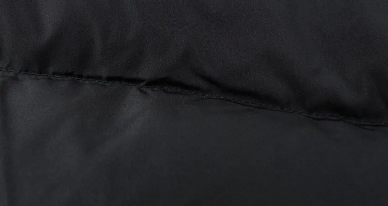 Stylish Zip-up Quilted Puffer Jacket for Men with Label Detailing