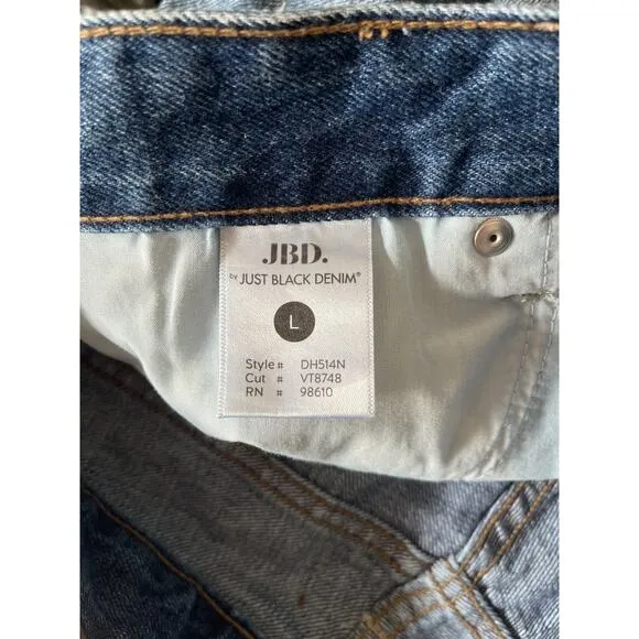 Sunflower Hand Painted Denim Shorts NWT Just Black Denim Large