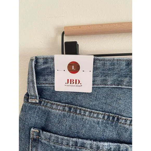Sunflower Hand Painted Denim Shorts NWT Just Black Denim Large