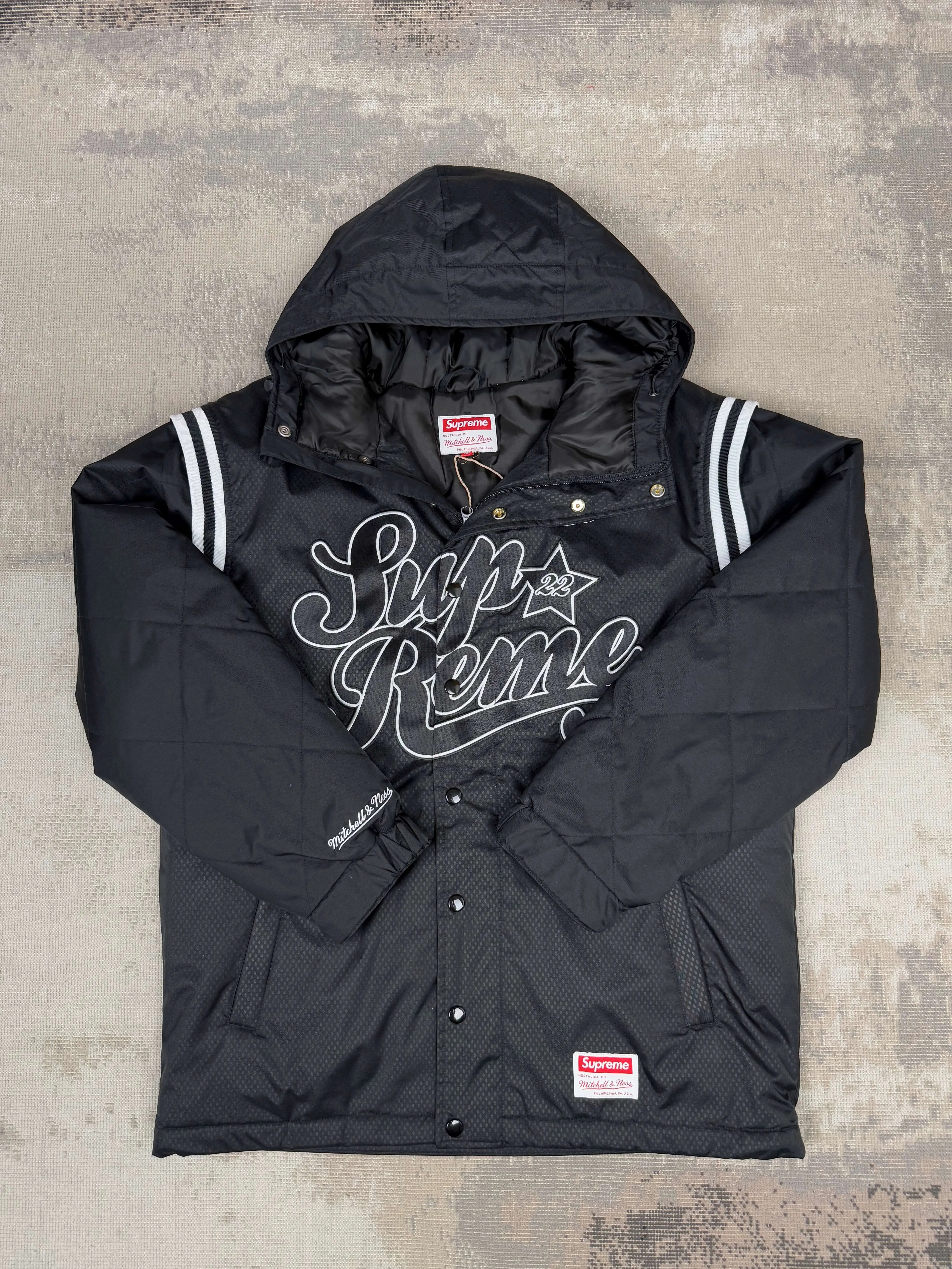 Supreme x Mitchell & Ness Quilted Sports Jacket - Black (Unused)