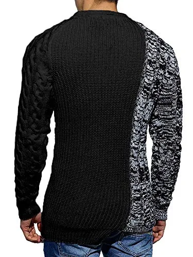 Taoliyuan Men's Color Block Knitted Sweater